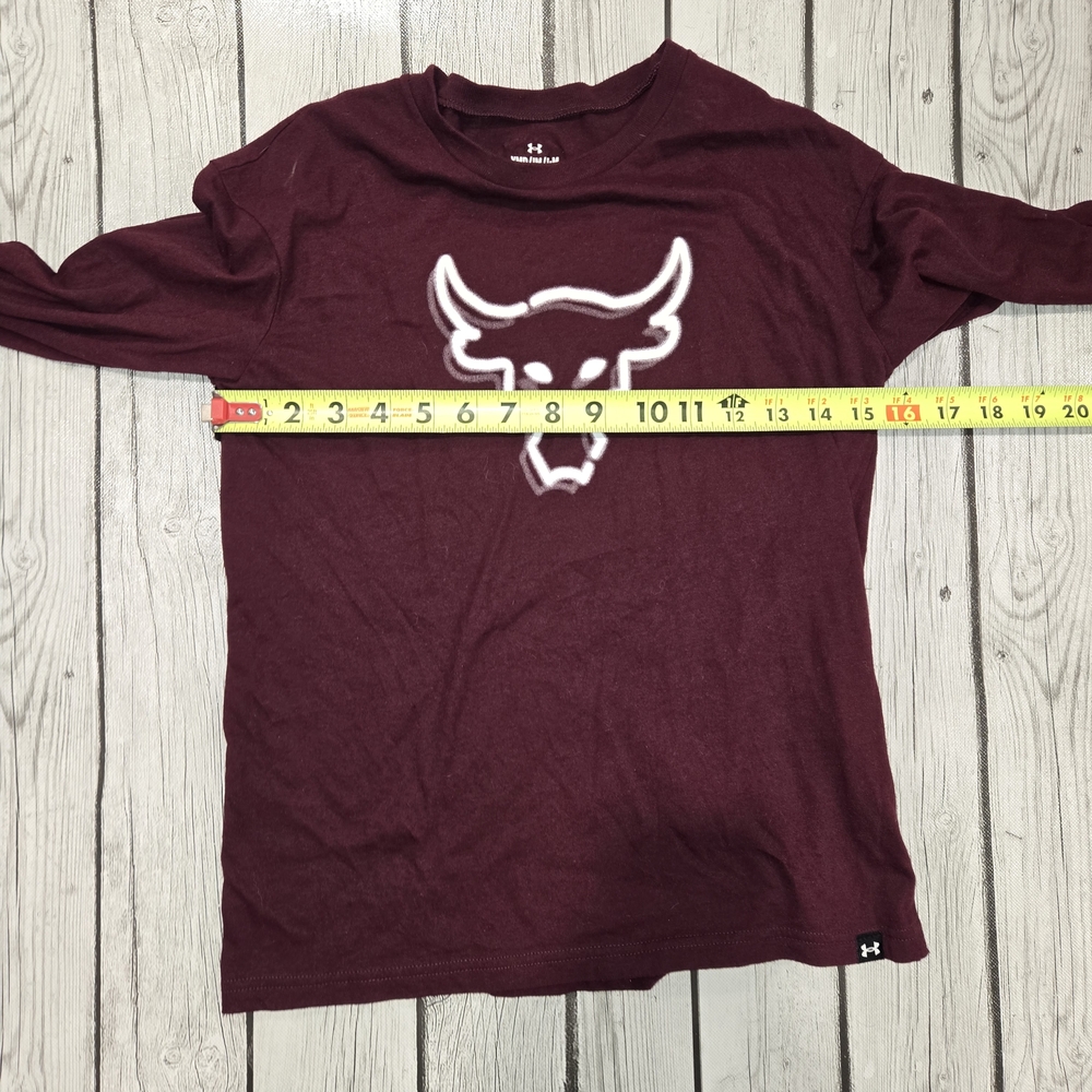 NWOT Under Armour Maroon Project Rock IPBC Long‑Sleeve Boys Size M - Picture 3 of 7